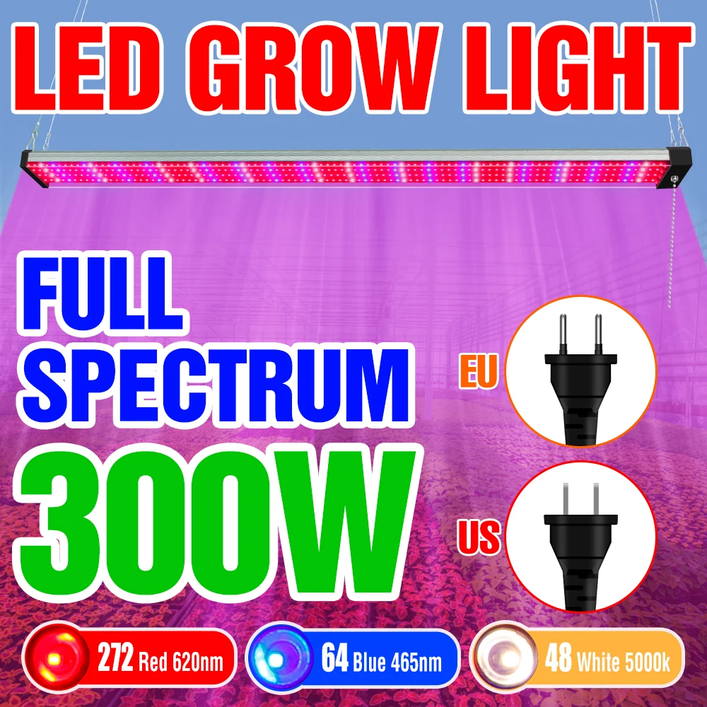 

Led Grow Light For Plant Full Spectrum Lamp Quantum Board Uv Lamp 300W 200W High Power Seed Of Indoor Flower Lighting Greenhouse