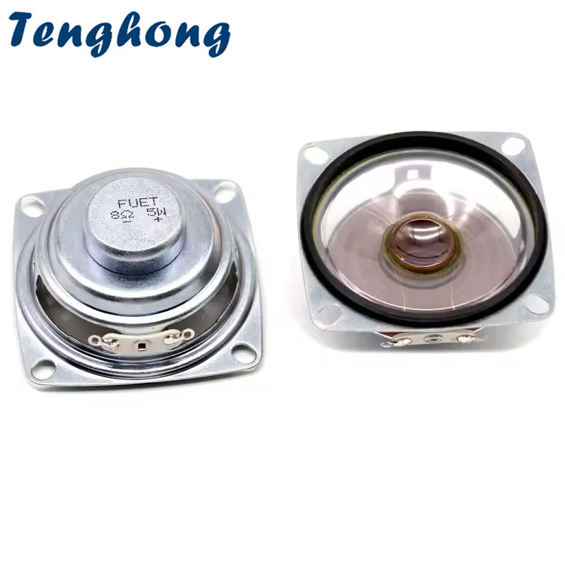 Tenghong 2pcs 53*53MM 8 Ohm 5W Waterproof Multimedia Full Range Speaker For Advertising All-In-One Machine Audio Loudspeaker