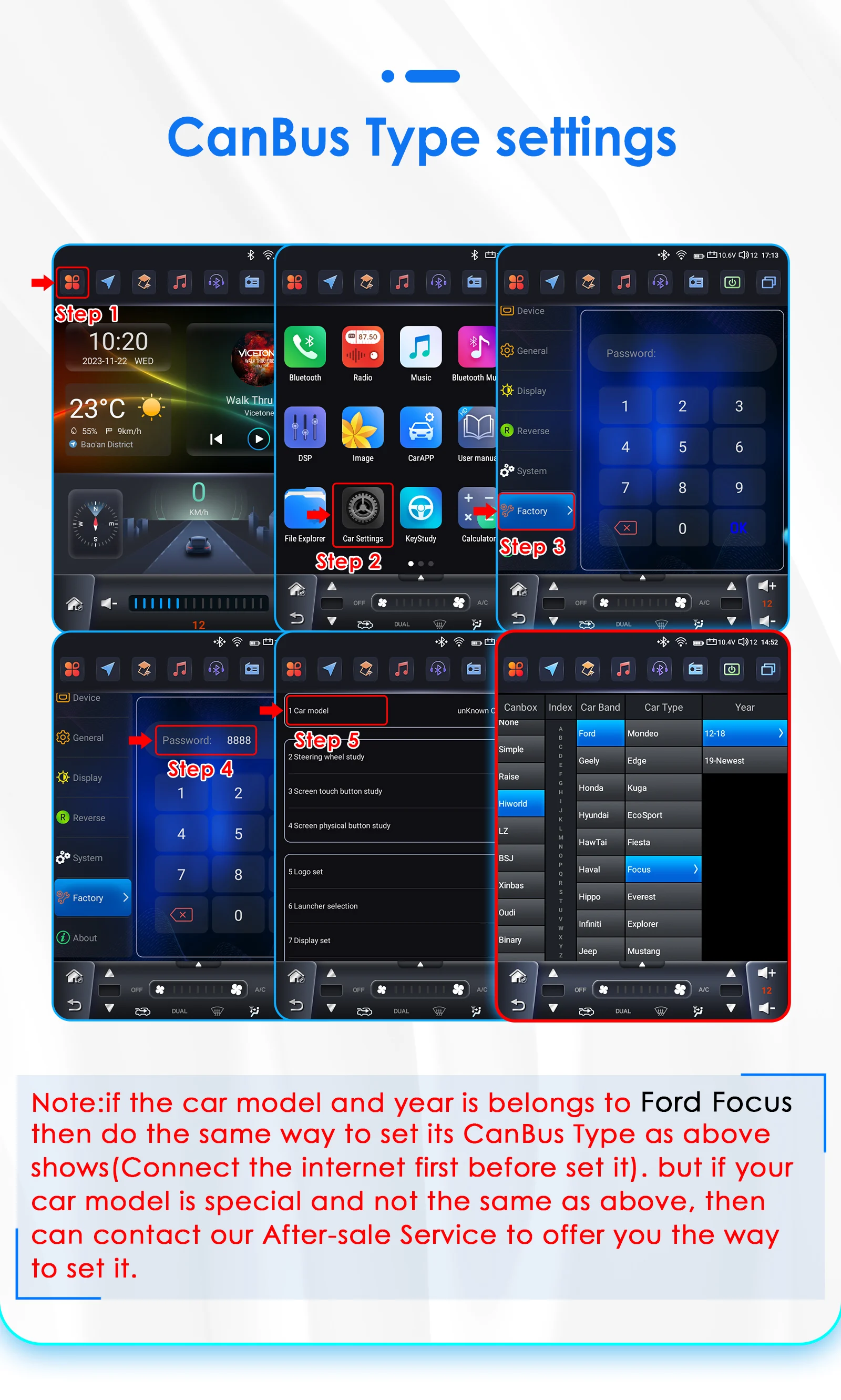 9,7 "Carplay Android Auto Auto radio für Ford Focus 3 MK 3 2011-2019 Autoradio Multimedia player GPS Stereo 2din 360 Cam Bildschirm – Detail 36