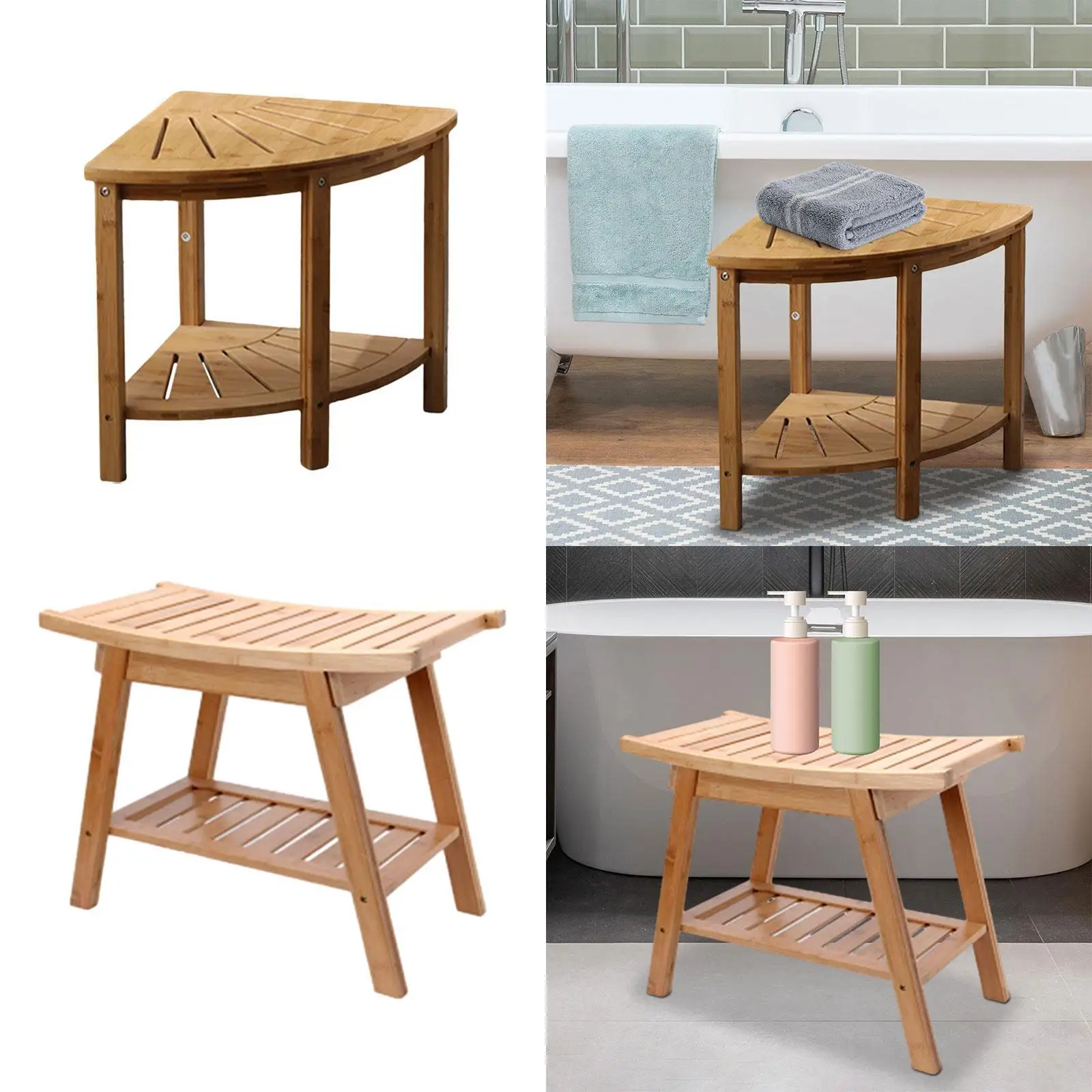 Shower Stool Shower Bath Chair with Storage Shelf 2 Tier Water Resistant Bathroom Seat for Corridor Inside Shower Shaving SPA Shower Stool Shower Bath Chair with Storage Shelf 2 Tier Water Resistant Bathroom Seat for Corridor Inside Shower Shaving SPA