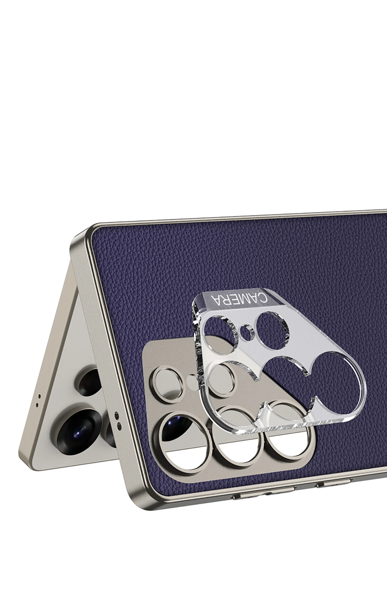 Original Case For Samsung Galaxy S25 Ultra Case Plain Leather Camera Protective