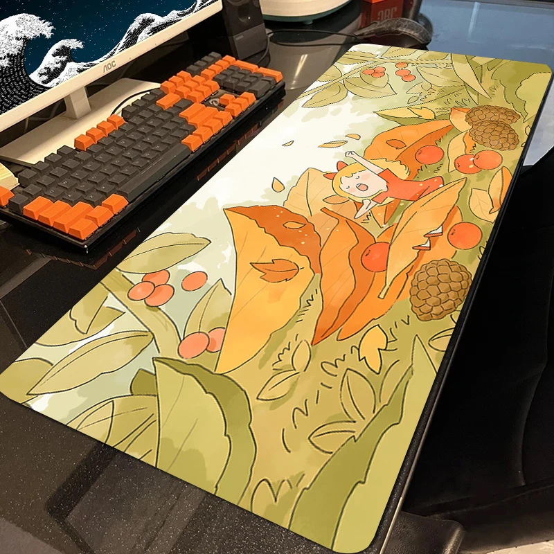 

Cute Yellow Duck Mouse Pad Large Kawaii Mousepad Pc Gamer Big Desk Mat Office Computer Mats HotTable Pads Overlock Mats 90x40cm