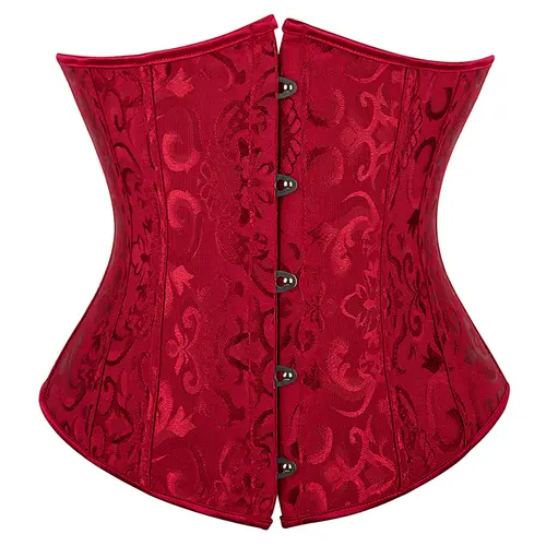 Underbust Corset Plus Size Gothic Corset Cincher Medieval Corsets for Women Jacquard Vintage Waist Corset Top Black White Purple - Image 21