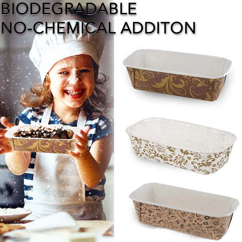 50pcs Disposable Paper Loaf Baking Pan