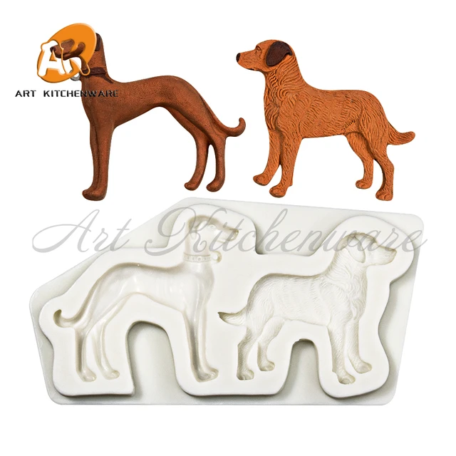 Hundekopf Silikonform - Fondant Form Für Kuchendekoration 9x4,7cm Hitzebeständig