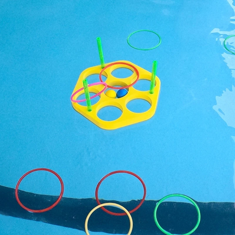 Anelli Di Schiuma Galleggianti Gioco Di Tiro Giocattolo Da Piscina Eva Kid Toddler Balls Rings Throw Pool Game Toy Outdoor Party Pool Toy For Kids Adu