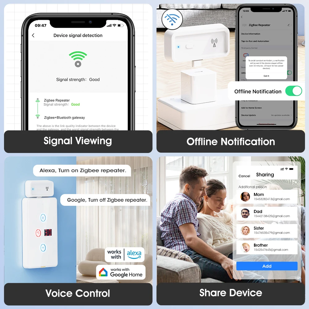 Smart Tuya Zigbee wireless signal repeater Type-C signal amplifier for ZigBee gateway hub smart life APP