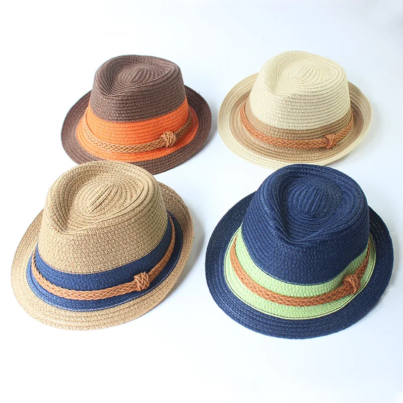 adult straw hat summer boy beach hat 