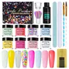 Nail Acrylic Powder Set and Liquid Monomer Nails Art Decoration for Manicure Kit Crystal Nail Glitter 3D Nail Tips Carving Tools 2