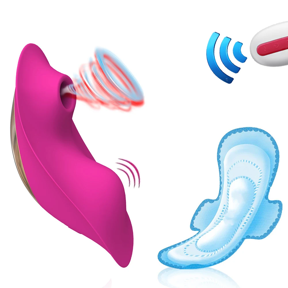 Wearable Sucking Vibrator 9 Mode Remote Control Sucker Vibrator Vagina Clitoris Stimulator Double motor Oral Sex Toys for Women