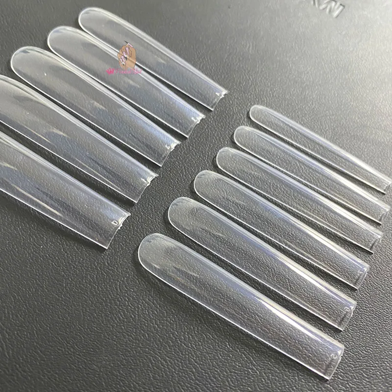 3XL Square Straight Extra Long Full Cover Nails Artificial Acrylic False Nail Tips Clear Press On Manicure Tool