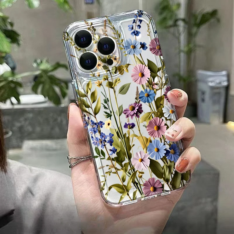 Floral Art Soft Phone Case Cover