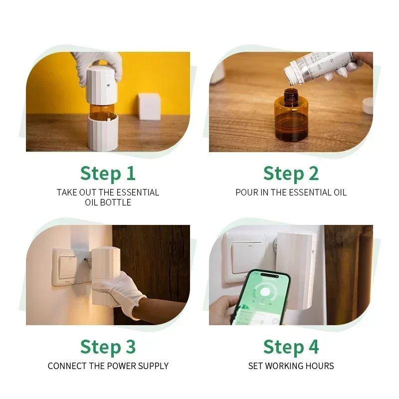 Namste 250m³ Smart Essential Oil Diffuser With Bluetooth Wifi Control 130ml Capacity Humidifier For Home Air Freshener Device, Alina Gadgets