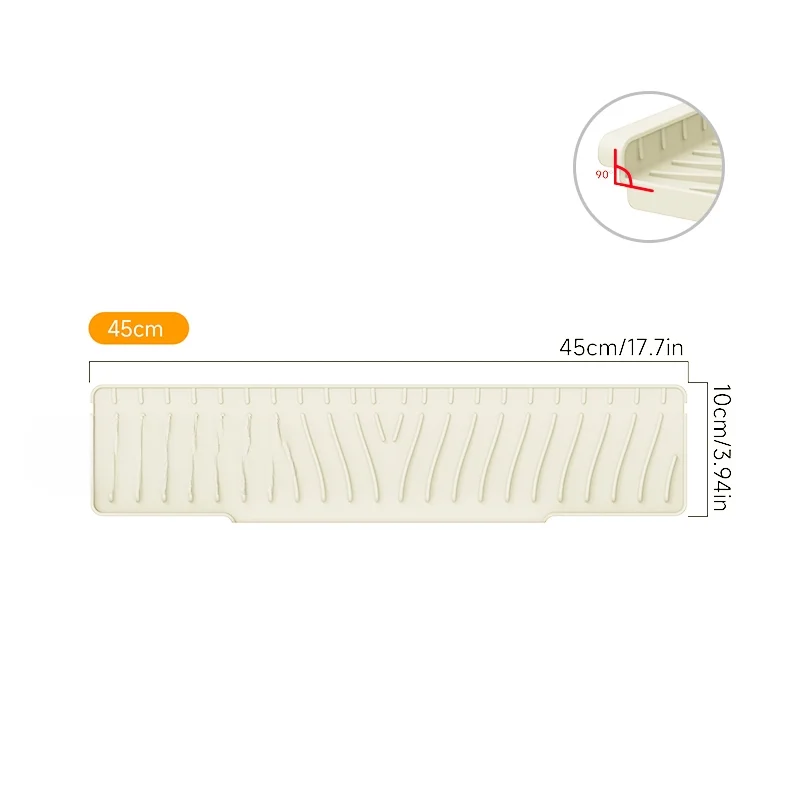 All-in-One Kitchen Mat Set: Splash Guard with Drip Tray