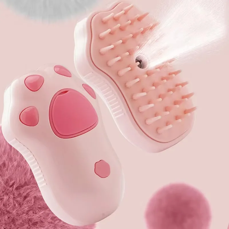 Enhanced Pet Grooming 3-in-1 Electric Spray & Massage Brush