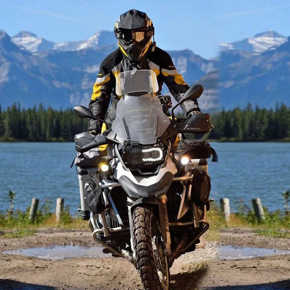 Motorrad-Windschutzscheiben-Erweiterung Universelle Windschutzscheibe für Yamaha, Honda, Suzuki, BMW R1250GS Erhöhter Windabweiser-Bausatz – Detail 18