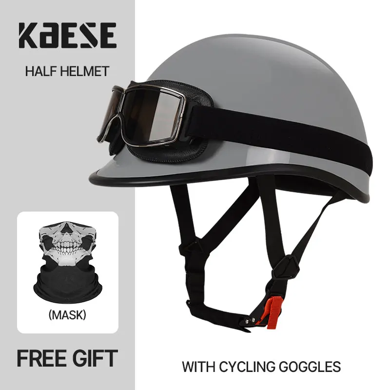 Retro Half Helmet Cruise Motorcycle Safety Cap Moto Giapponese Open Face Helmet Super Magnum Small Jet Caschi Per Adulti