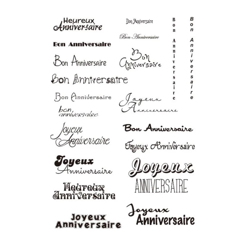 French Common words Transparent Silicone Stamp For DIY scrapbooking/photo album Decorative clear stamp clear stamps clear rubber stamps