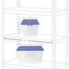72 Quart Clear Plastic Storage Bin Stackable with Lid for Magazine Newspaper Organizer Garage Home