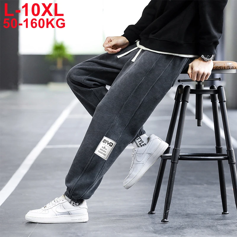 

Oversized 10xl 9xl 8xl Corduroy Sweapants Men Autumn Winter Plus Size Trousers Male Casual Sweat Pants Sportswear Jogging Pants