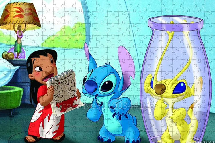 Lilo & Stitch Jigsaw Puzzle Educational Toys For Children 300/500/1000  Pieces Disney Anime Puzzles Intellectual Game Kids Gift - Puzzles -  AliExpress