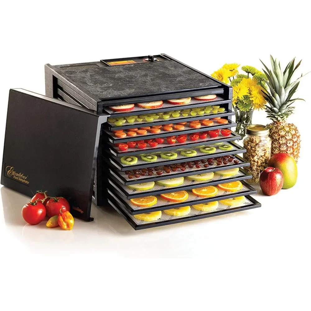 Electric Food dehydrators, 9 Tray 600W, Black
