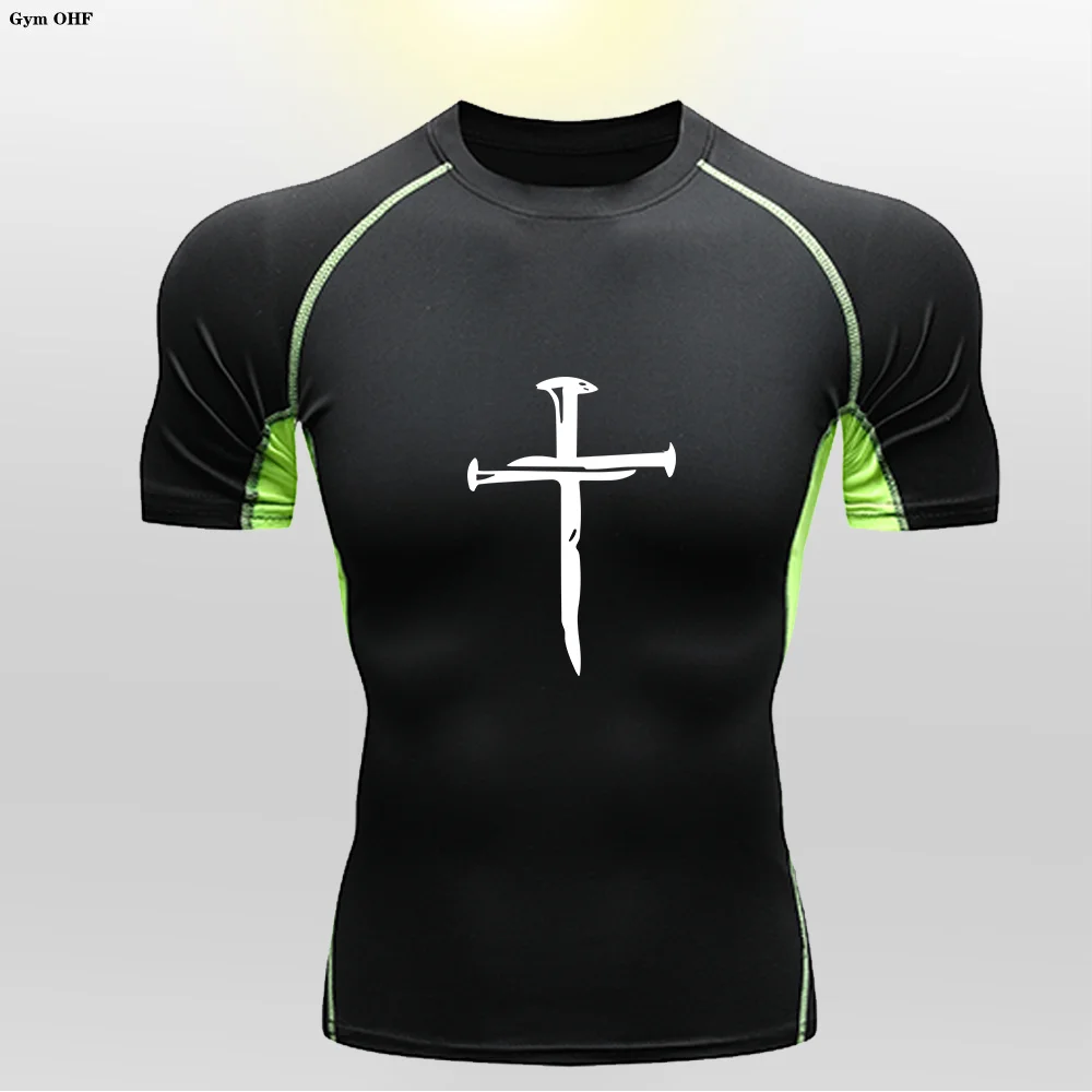 Children Sports T Shirt Cross Print High Elasticity for Training