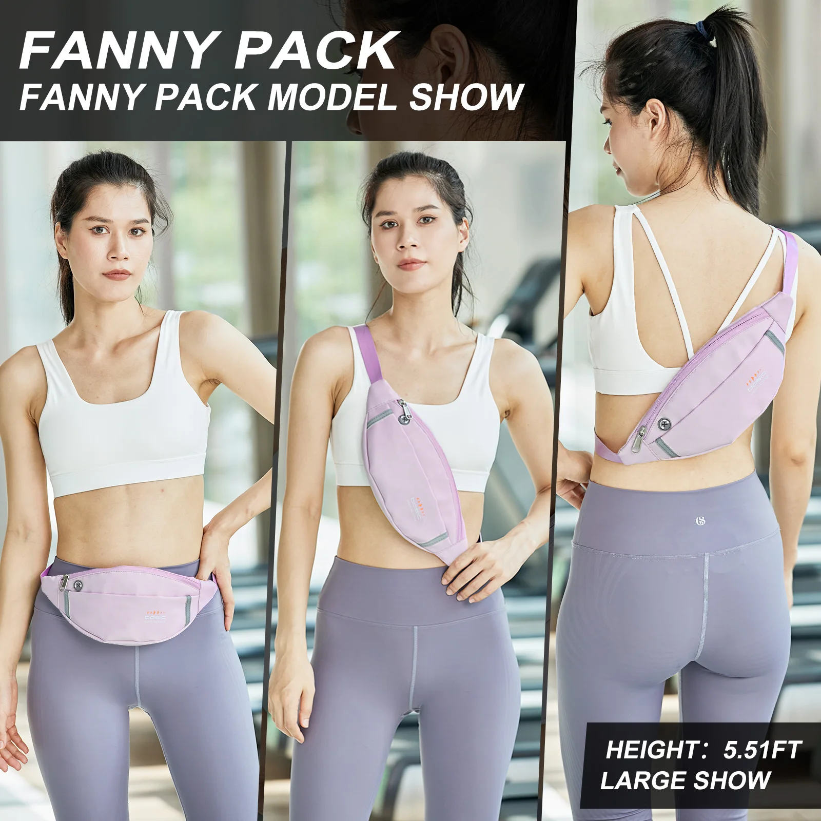 Women Sports Waist Bag Fanny Packs for Women Banana Bag Man Waterproof Running Sport Phone Bag Belt Crossbody Bags, Chest Bags