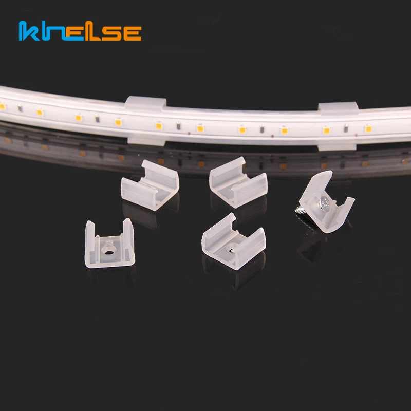 50 Clip Per Strisce LED 12-14mm - Supporti Per Montaggio A Parete E Soffitto