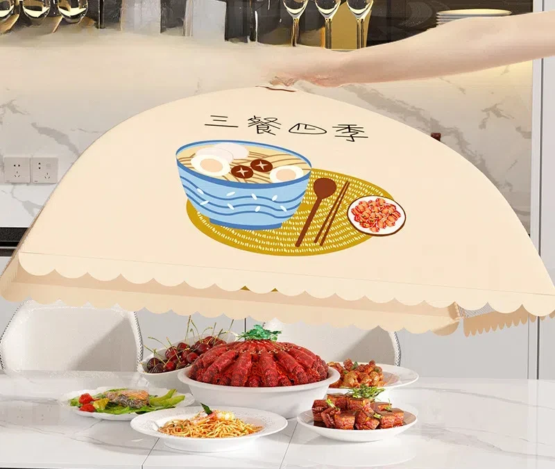 Anti-fly Cover Meals Covered Dish Cover Large Size Folding Table Dust Shield Cover Umbrella Cover Dish Meal Food Leftovers Cover