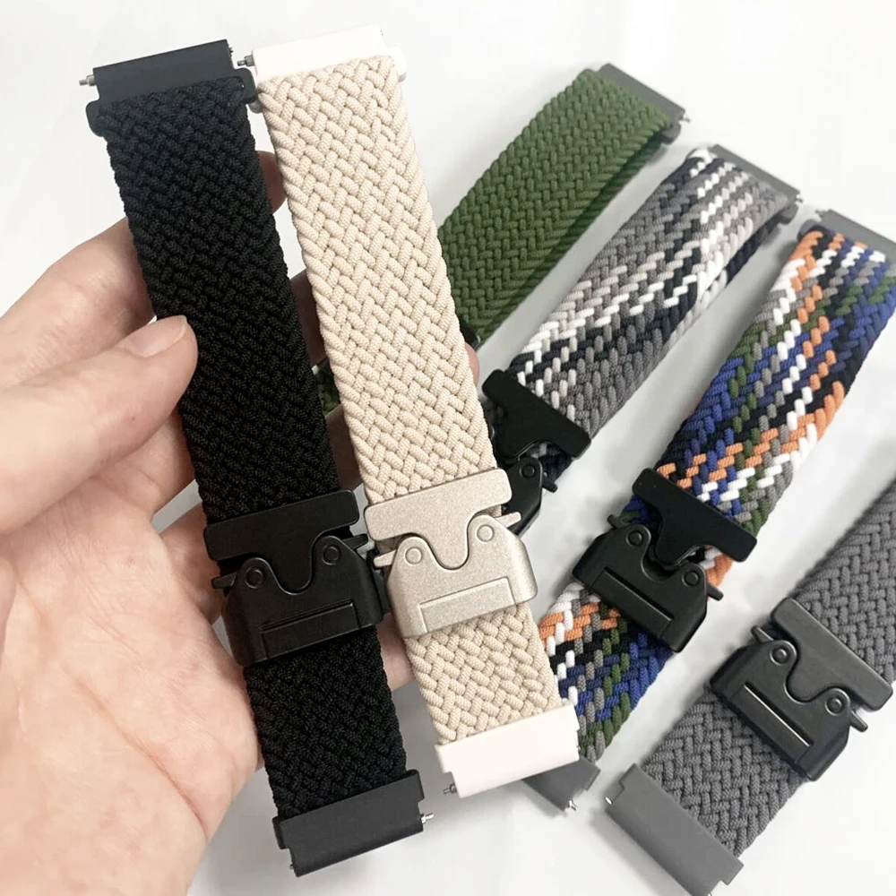 Nylon Braided Smartwatch Bracelet – 20mm/22mm Sports Strap