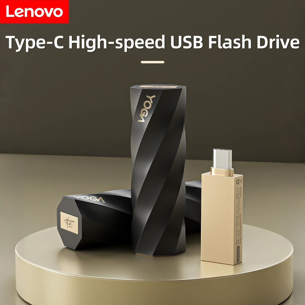 레노버 요가 립스틱 스타일 USB 3.0 플래시 드라이브 128GB, 고속 타입-C..