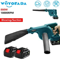 2 In 1 Cordless Electric Air Blower Vacuum Cleannig Blower Blowing & Suction Leaf Dust Collector For Makita 18V Battery 2