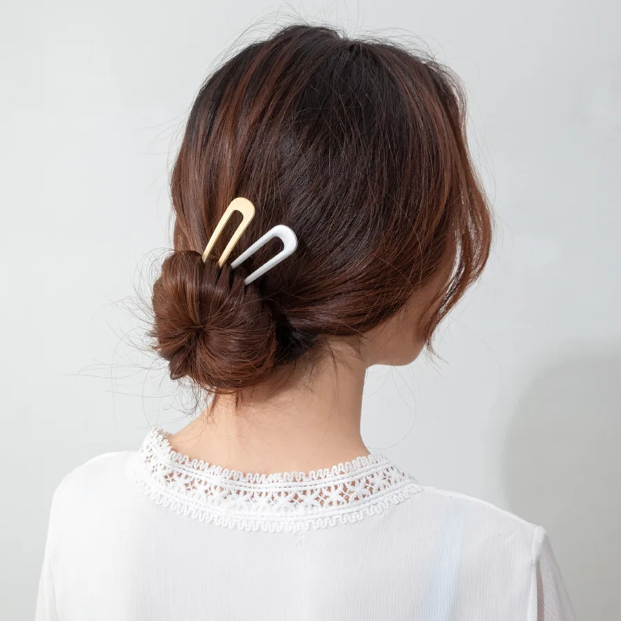 Simple U Shape Hair Clips Pins for Women Girls Hair Sticks Bride Styling Accessories Gold Color Metal Hairpins Barrettes hair accessory hair stick hair clip jewelry accessories