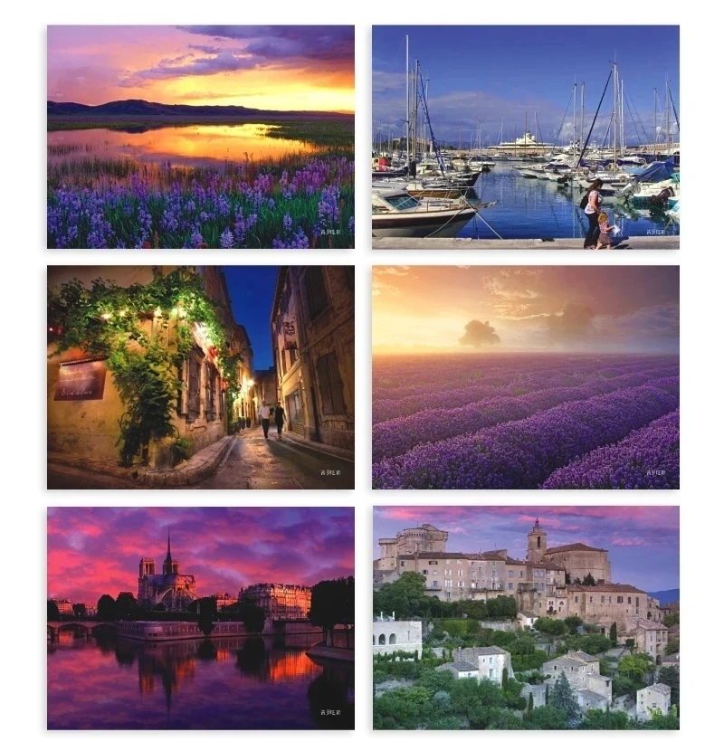 30 Sheets/Set Take A Trip To Provence Postcard Greeting Card Birthday Letter Gift Card Message