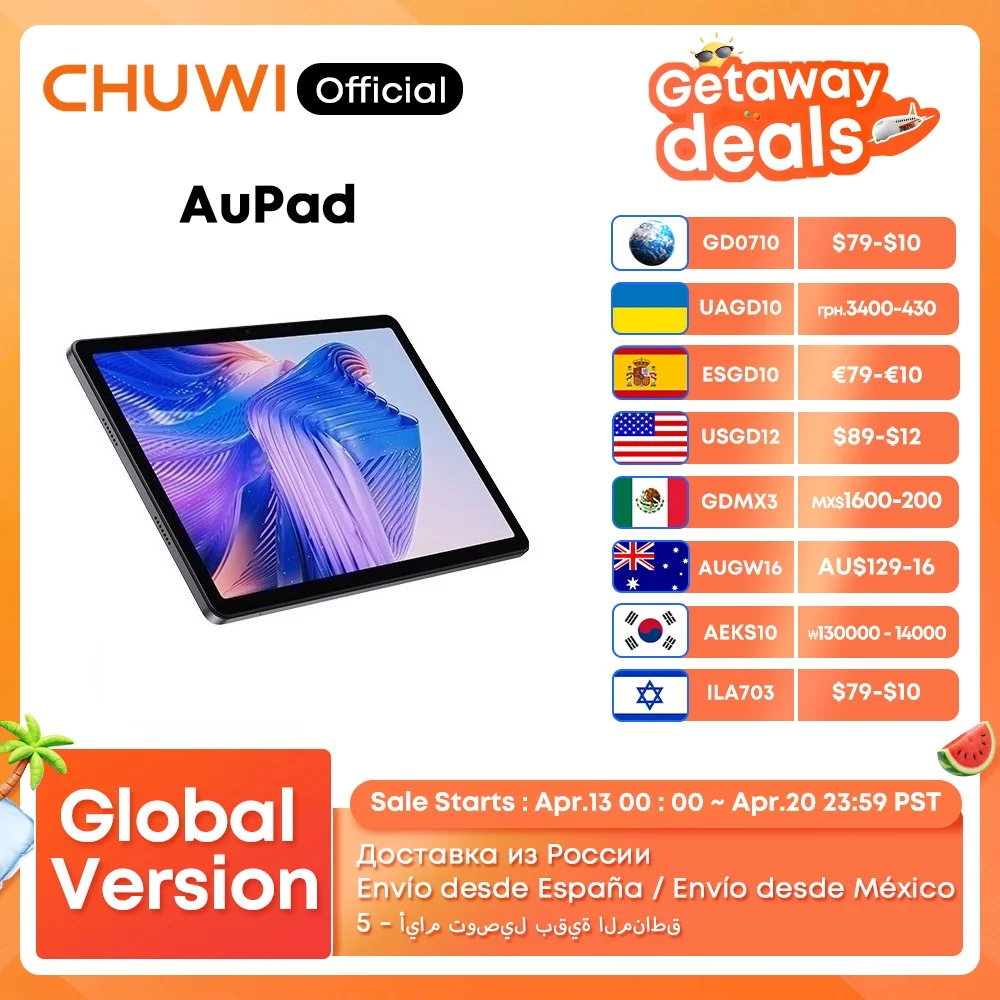 CHUWI AuPad Tablet 10.95-inch 1200*1920 FHD Display Snapdragon 685 Octa-core 8GB DDR4 128GB ROM 4G LTE GPS Android 14 Tablets PC 1