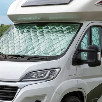 Parasole per Auto per Fiat Ducato, Citroen Relay, Peugeot Boxer - Protezione dai Raggi UV, Copertura Protettiva per Parabrezza e Finestrini Laterali, Accessori