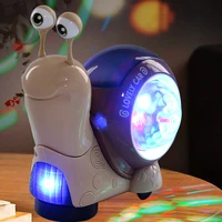 Baby Toddler Luminous Snail Toy, Electric Snail Toy Tummy Time Crawling Snail Toys Musical Toys With Light-up Music 2