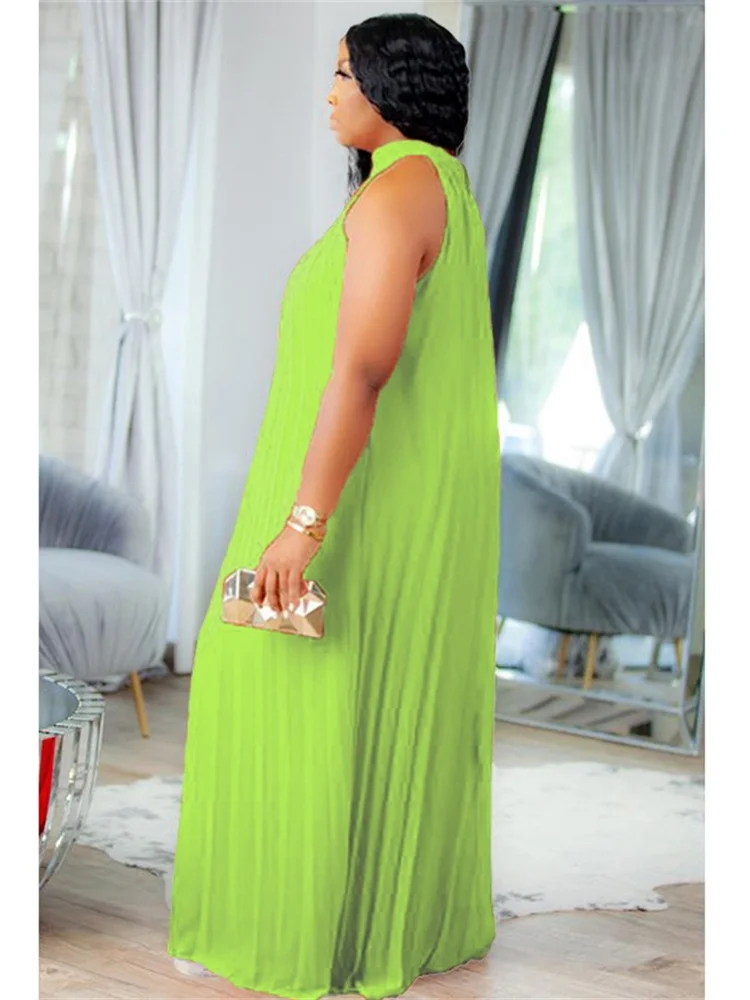 Wmstar Plus Size Dresses for Women's Clothing Sleeveless Maxi Party Long Dress New in Summer Holiday Wholesale Dropshipping 2024