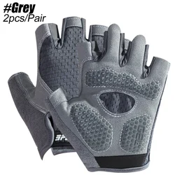 Children's Non-Slip Half Finger Cycling Gloves for Exercise and Outdoor Adventure (Grey)