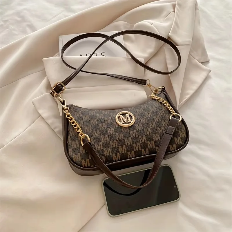Vintage Style Women's Shoulder Bag With Adjustable Crossbody Strap_voghion.com