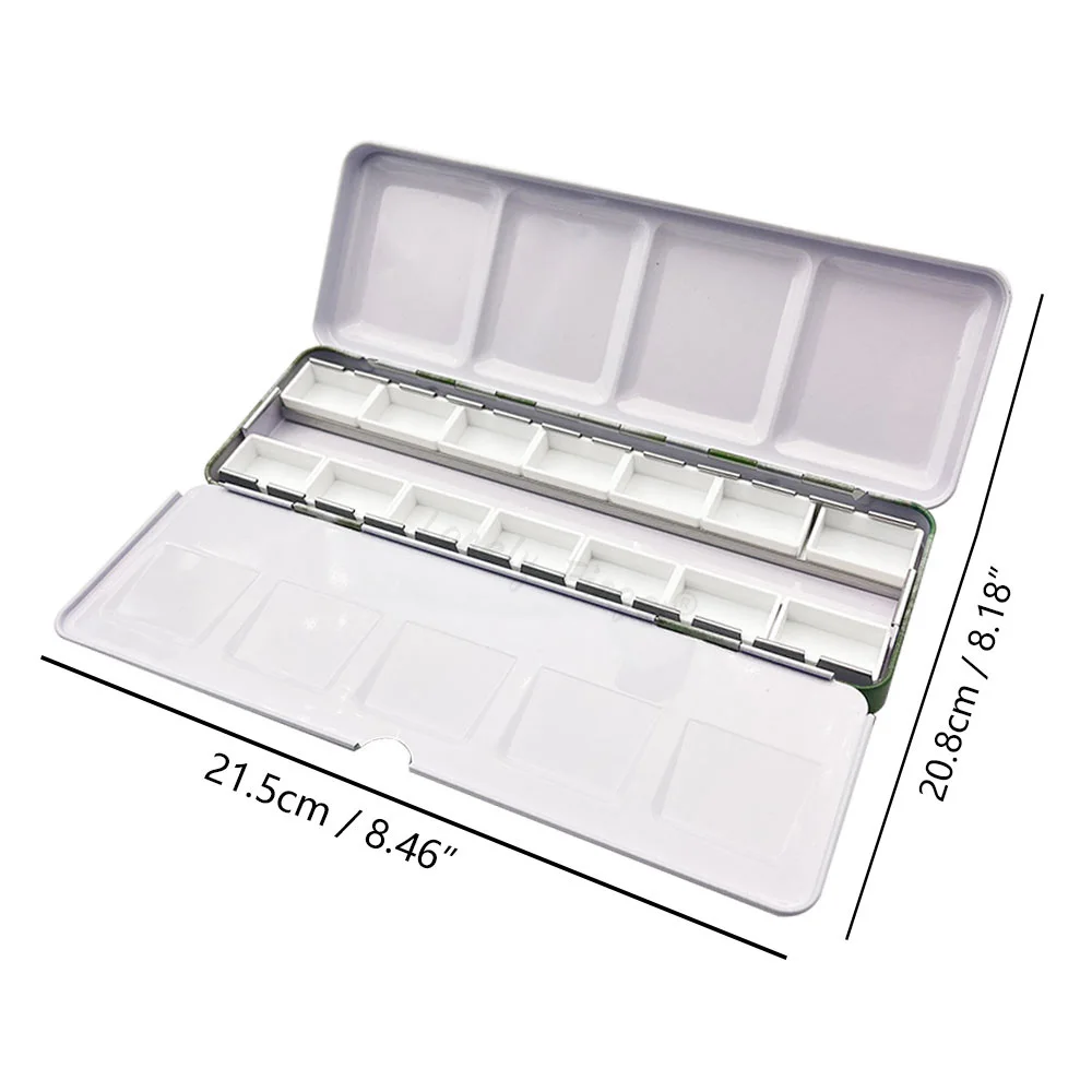 Empty Watercolor Tin Palette: Travel Water Color Paint Palette with 14/26 Pans - Portable Watercolor Box with Mixing Tray lid 2