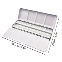 Empty Watercolor Tin Palette: Travel Water Color Paint Palette with 14/26 Pans - Portable Watercolor Box with Mixing Tray lid 2