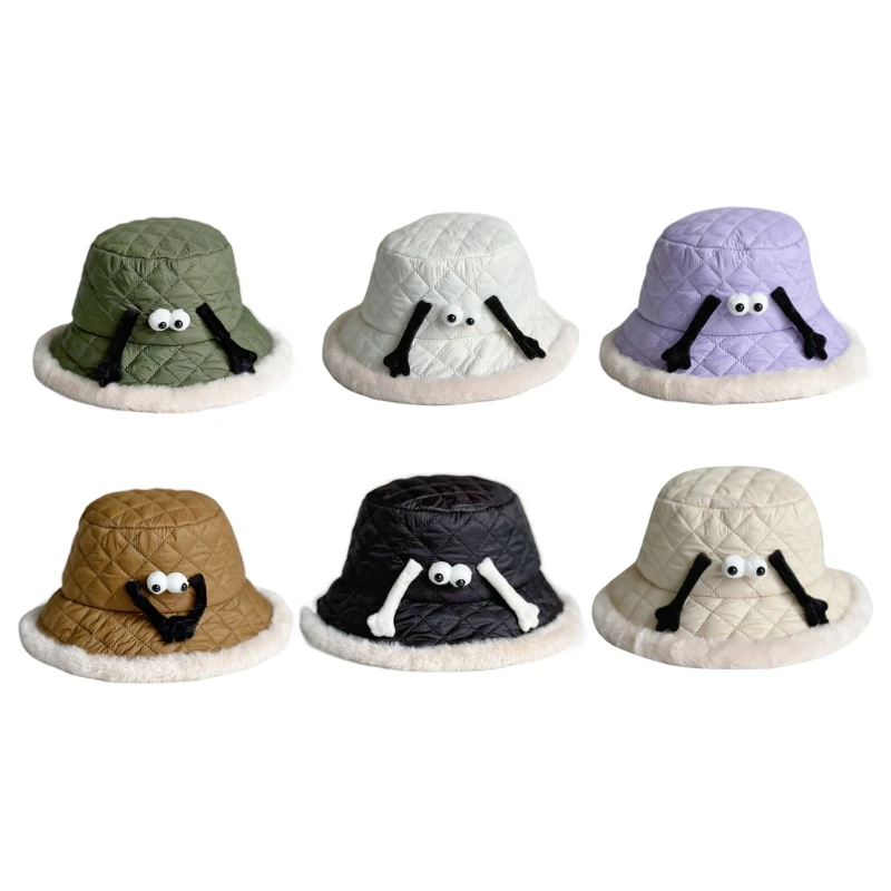 

Fisherman Hat Children Baby Big Brim Cap Cute Cartoon Winter Basin Hat Outdoor Travel Hat Warm Keeping Hat for Toddlers