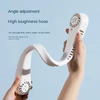 1PC Fan Long Endurance New Mini Neck Portable No Bladeless Hanging Neck Rechargeable Air Cooler 3 Speed Mini Summer Sport Fan 1