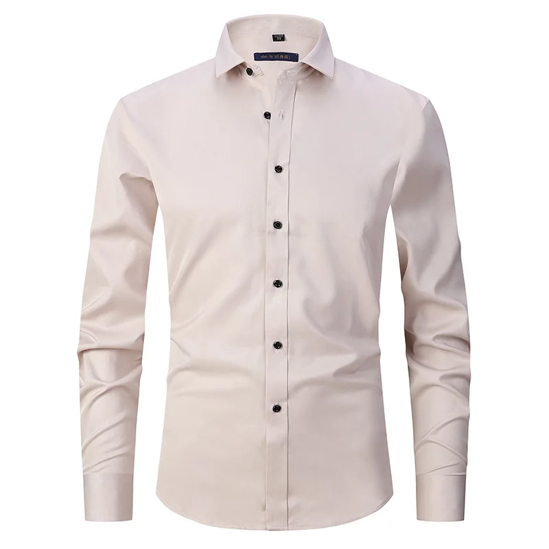 Stretch Non-iron Anti-wrinkle Shirt Mens Long Sleeve Business Formal Dress  Shirt Slim Fit Casual Button Up Easy Care Shirts - AliExpress 200000343