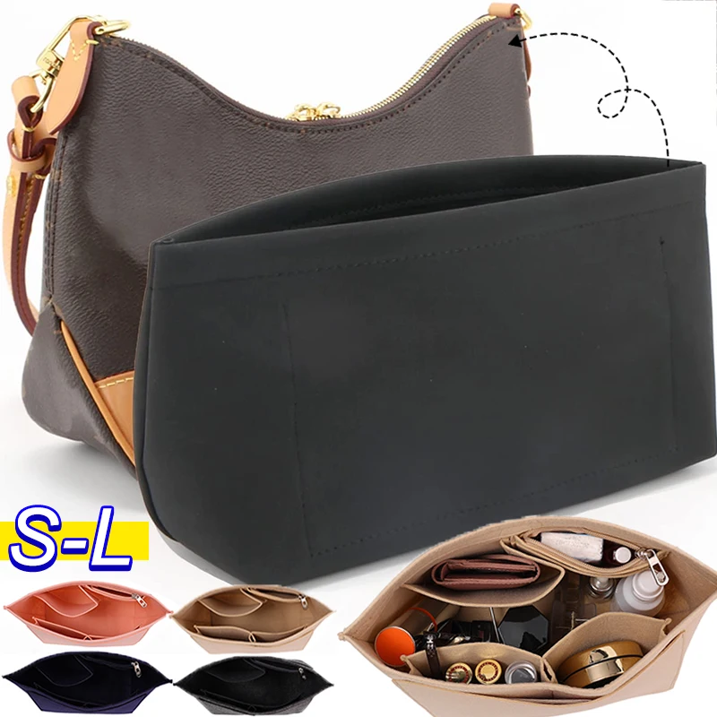 Make Up Organizer Felt Insert Bag for Women Handbag Travel Tote Inner Purse Portable Cosmetic Bags Fit Various Brand Bags