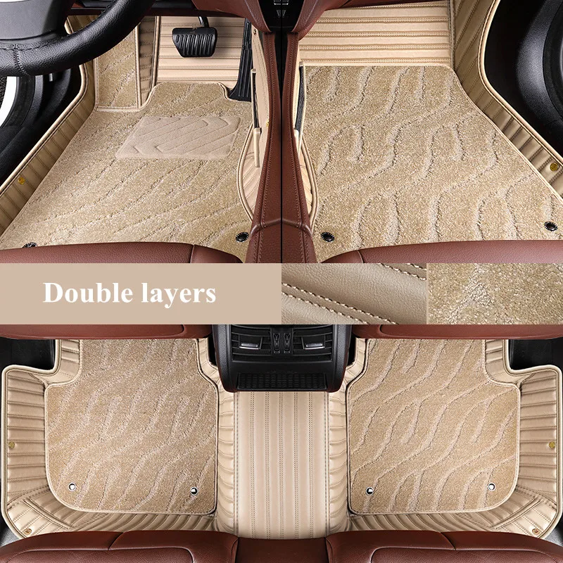 

Good quality! Custom special car floor mats for Toyota Land Cruiser Prado 150 5 seats 2022-2010 waterproof double layers carpets