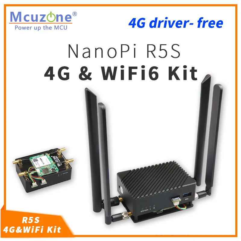 

NanoPi R5S_4G LTE & wifi6 kit,4G driver-free, intel AX200,8265C,MT7921k, Debian Andriod Ubuntu LEDE