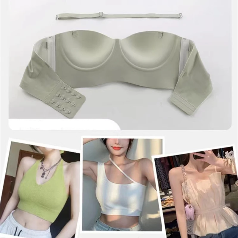 Strapless Seamless Push-up Women's Bra Without Steel Ring Anti-sagging Anti-slip Sexy Beautiful Back Sling Ladies Underwear 6